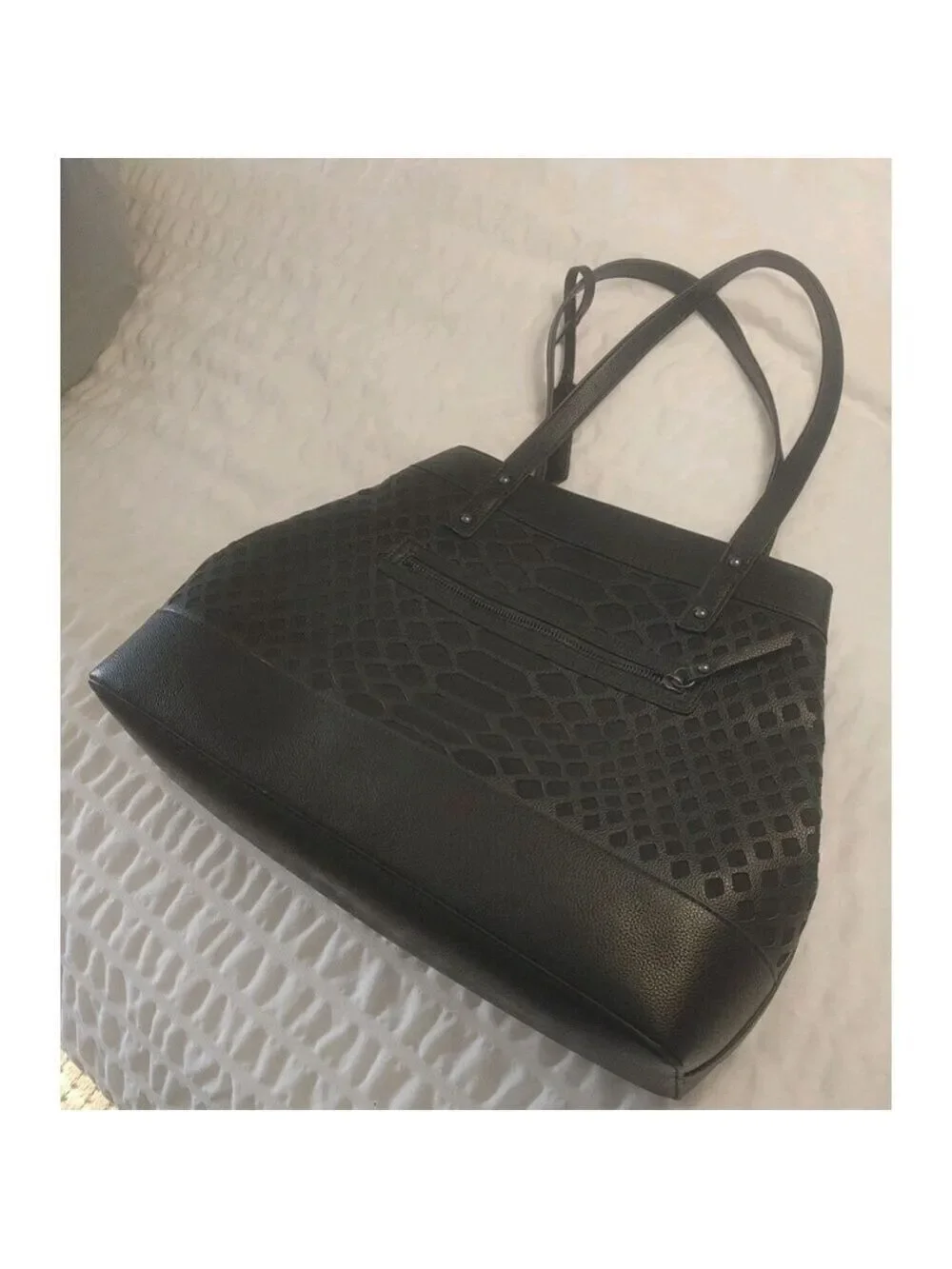 Joe's Jeans large tote Black shoulder bag purse Perfect Condition 17